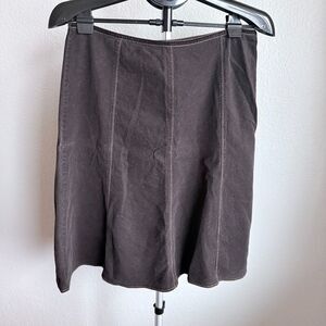 Vintage Casual Corner Annex 90s A-Line Corduroy Chocolate Brown Skirt Size 10